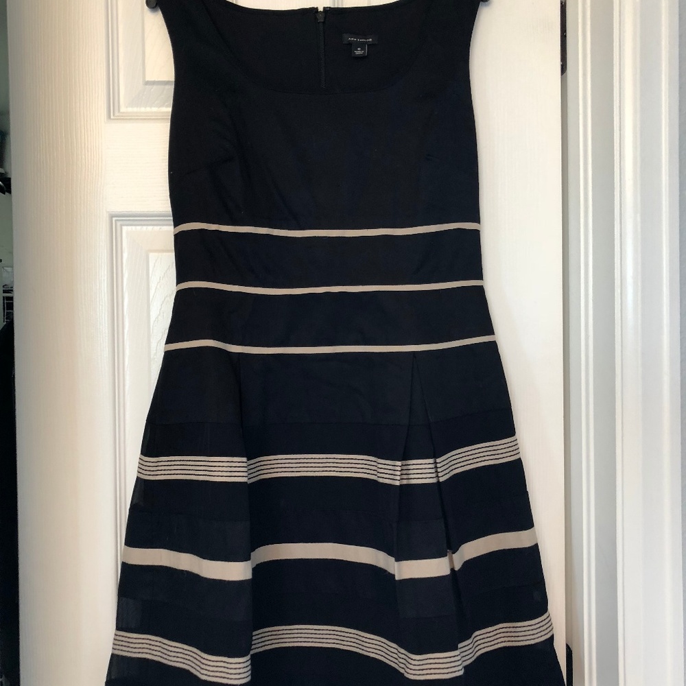 Ann Taylor Black Fit and Flare Dress - Size 0